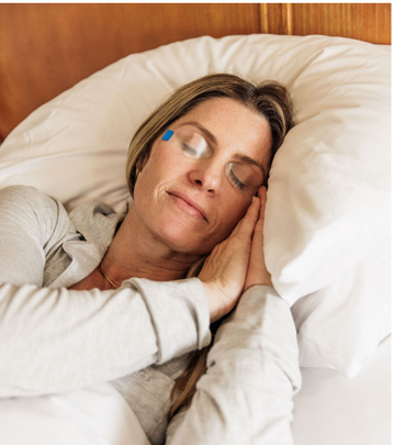 Woman sleeping using SleepTiteSleepRite.