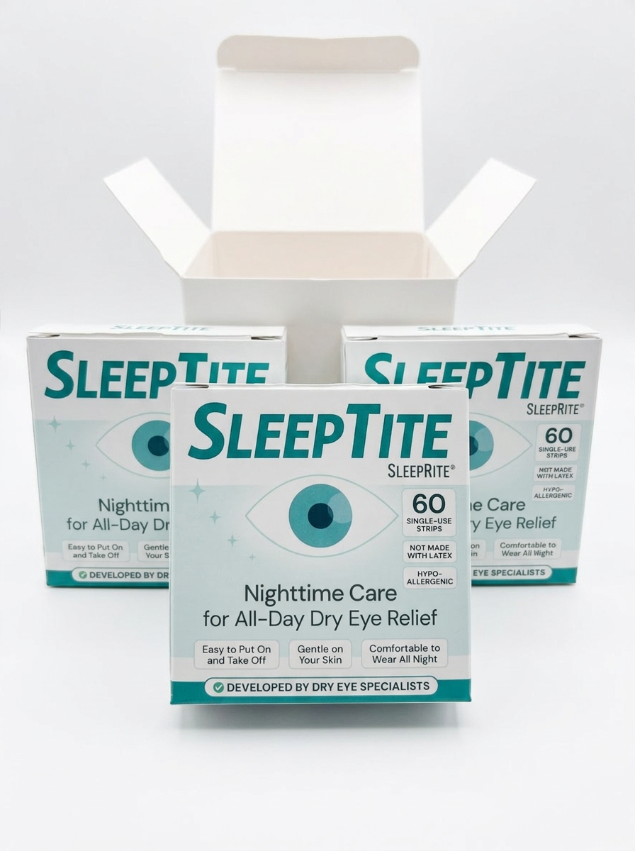 SleepTite SleepRite Regular 180‑Count (3 × 60) Nighttime Eyelid Seals – Standard Adhesive, Hypoallergenic, Latex‑Free, Drug‑Free